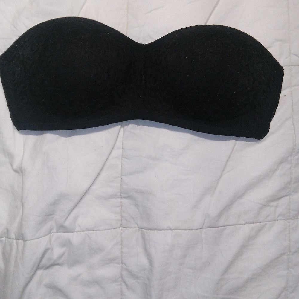 Victoria's Secret PINK Black Lace Bandeau